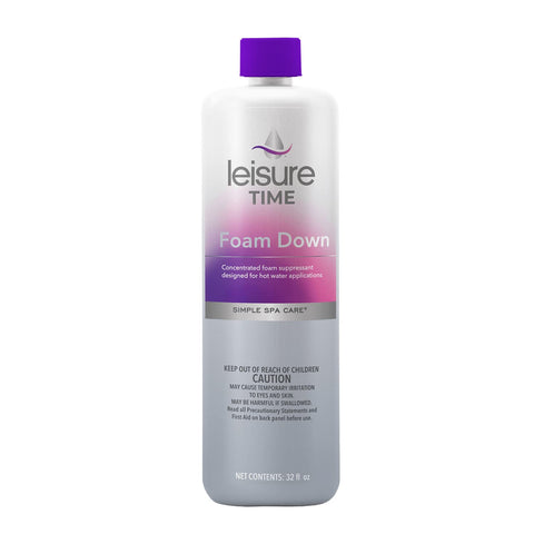 Leisure Time Foam Down in spa water for consistent foam control and smoother feel