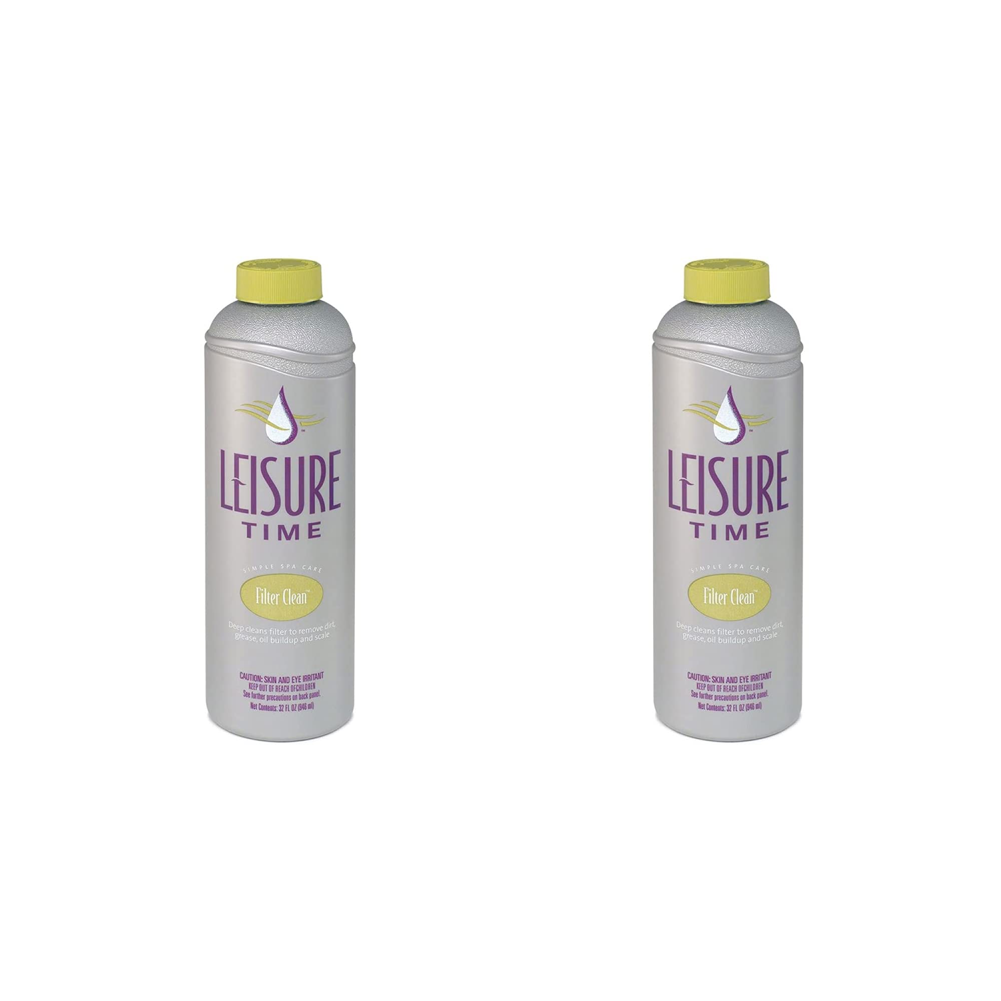 Leisure Time O-02BX filter clean bottle 1qt promotes cleaner filters and clearer spa water