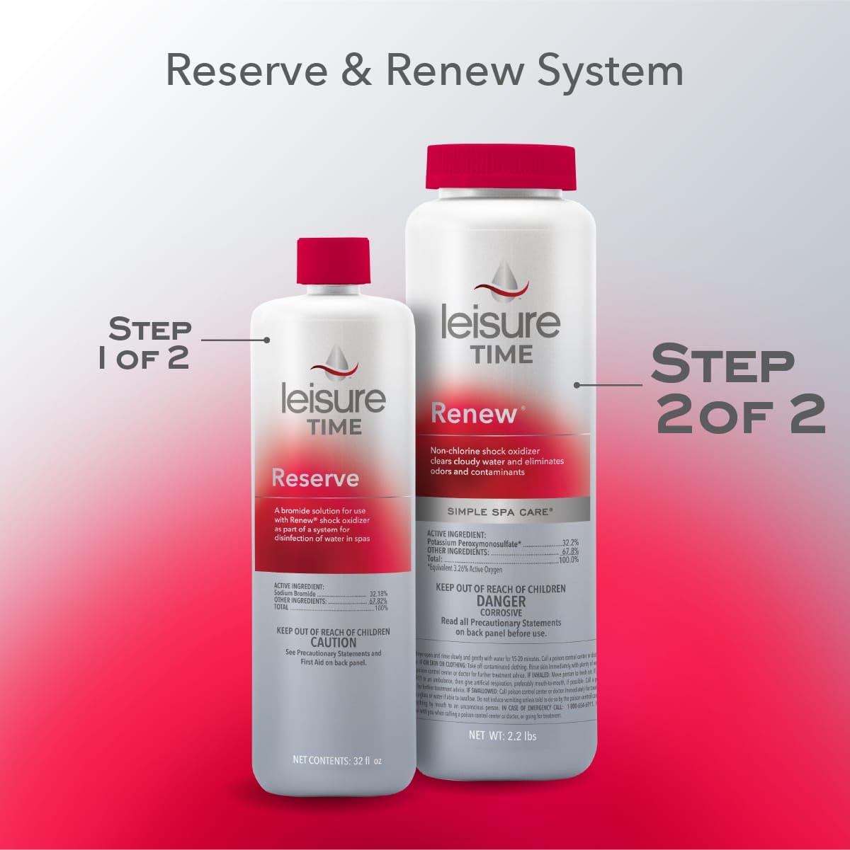 LEISURE TIME RENU2 water clarity after treatment with refreshed spa experience
