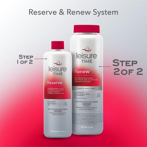 LEISURE TIME RENU2 water clarity after treatment with refreshed spa experience