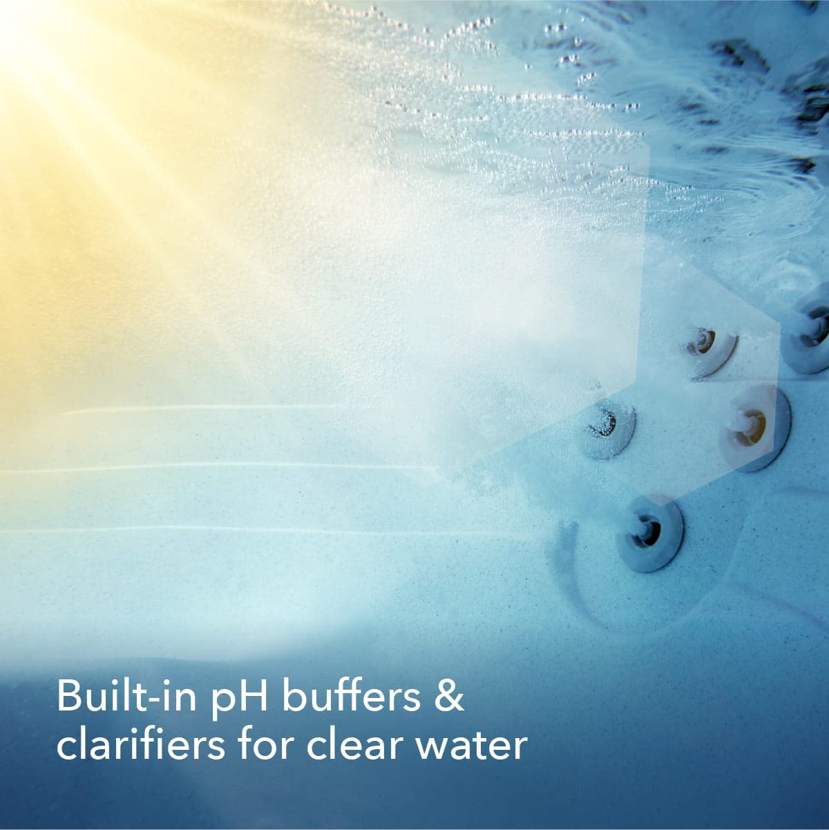 Leisure Time Replenish oxidizes organics, helping balance spa water.