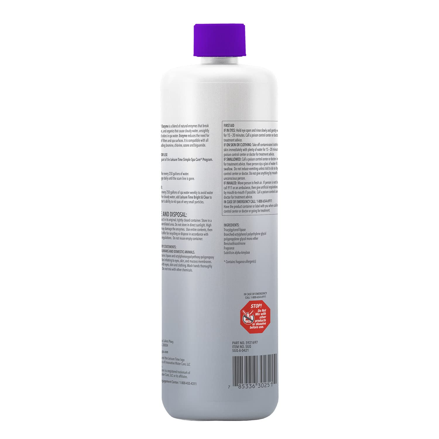 Leisure Time SGQ-02-A spa water glow suggesting a clean, inviting soak