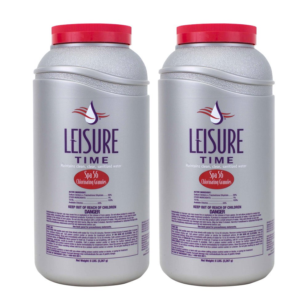 Leisure Time Spa 56 granules 2-pack package front for clean, clear spa water