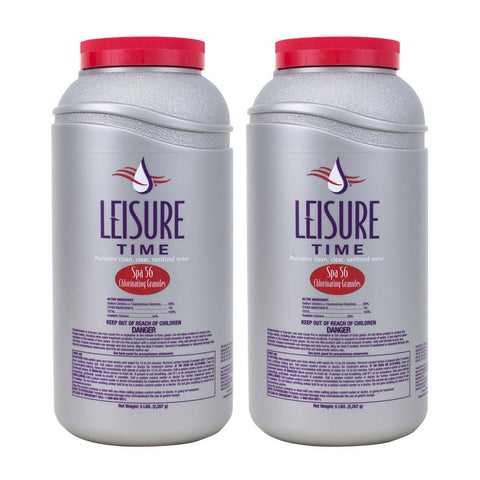 Leisure Time Spa 56 granules 2-pack package front for clean, clear spa water