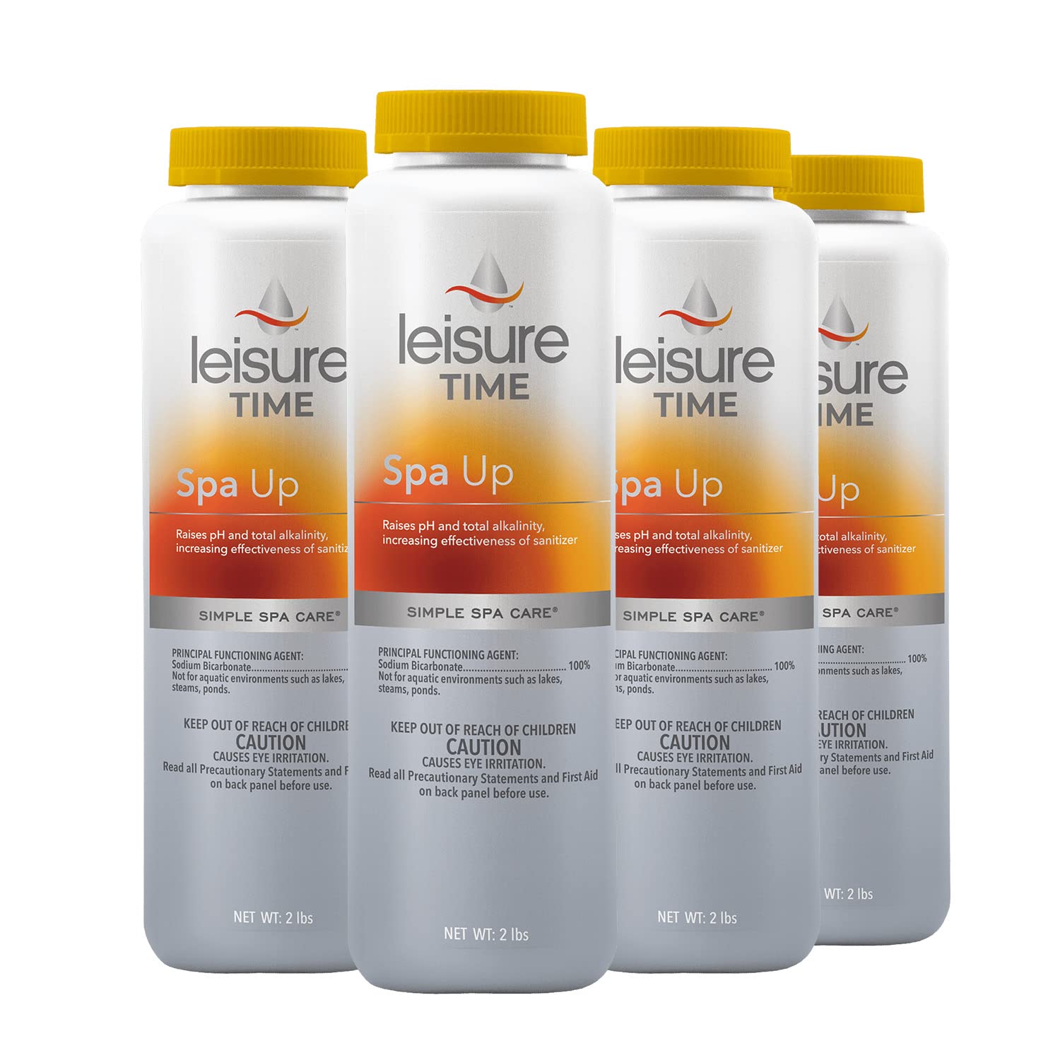 Leisure Time Spa Up granules in a package for safe alkalinity balancing in hot tubs.