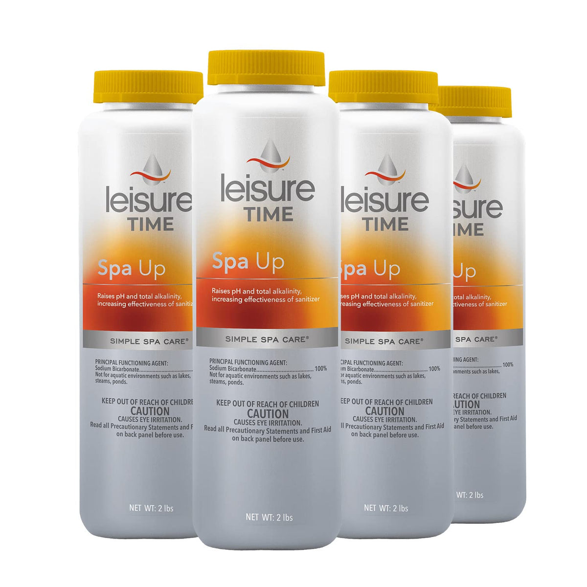 Leisure Time Spa Up granules in a package for safe alkalinity balancing in hot tubs.