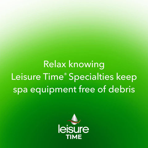 Leisure Time Simple Spa Care program badge on label.