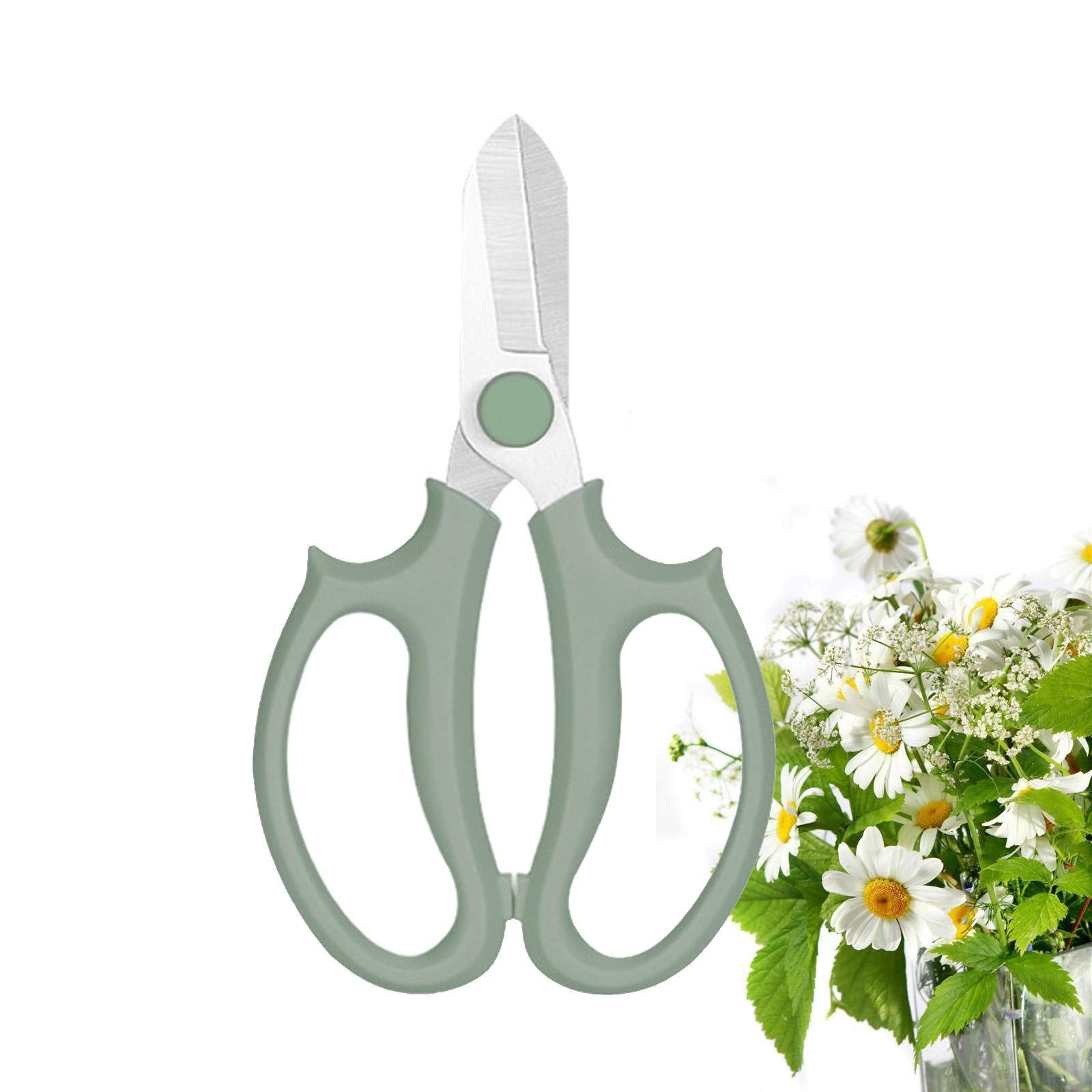 Leize flower scissors with 8mm pruning capacity enable precise trimming of flowers.
