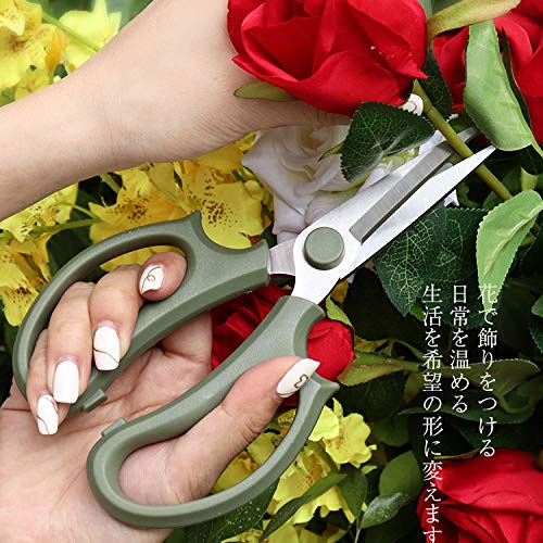 Leize Flower Scissors ergonomic handle for comfortable, extended use during trimming.