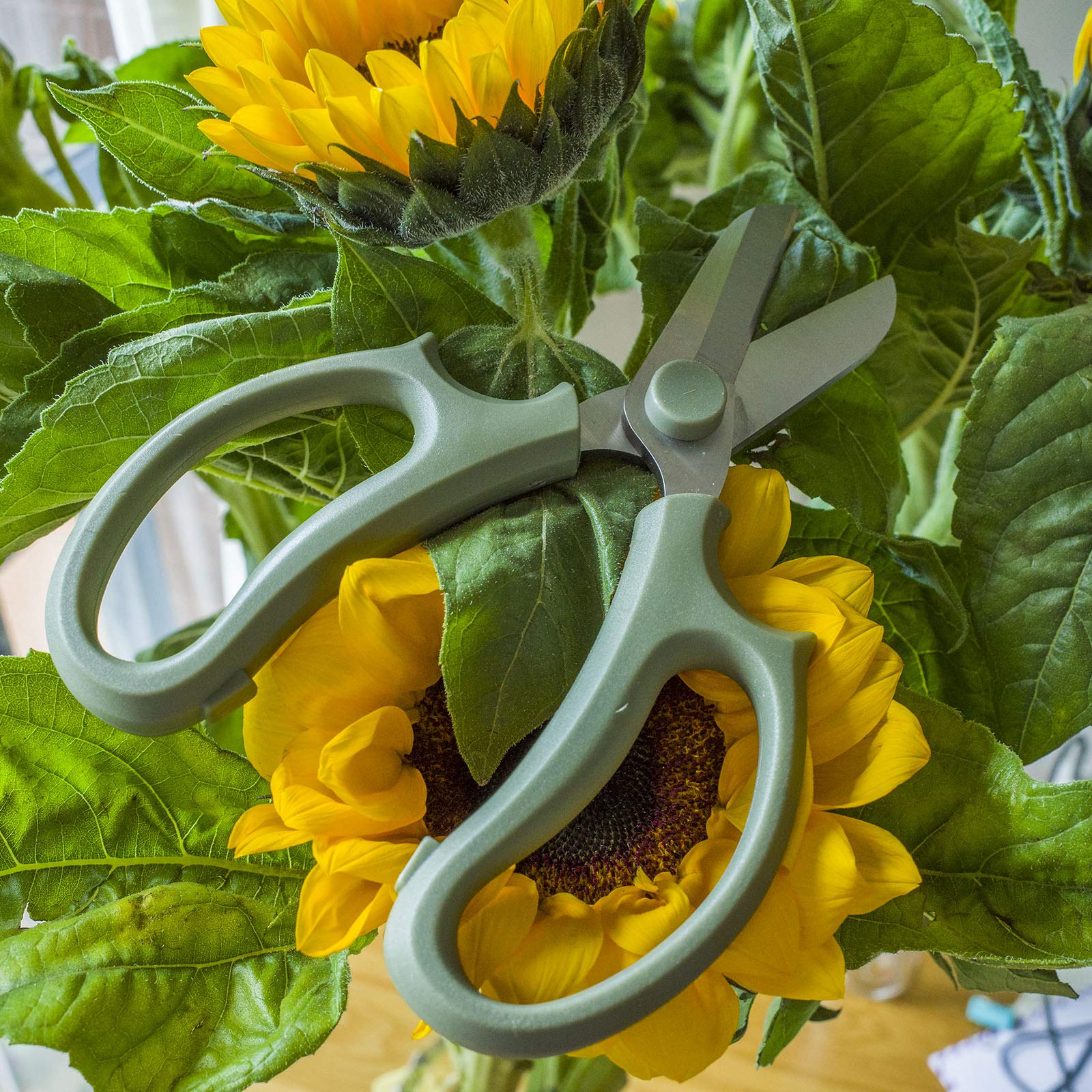 Leize flower scissors with ergonomic soft-handle reduce hand fatigue during pruning.