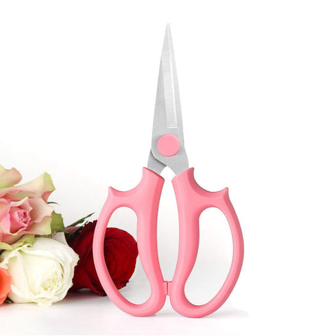 Leize flower scissors front view showing precise pruning for delicate blossoms.