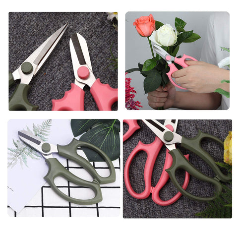 Leize Flower Scissors in garden demonstrating pruning in pots and beds