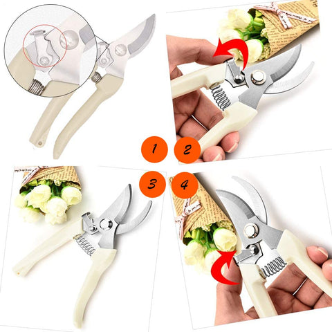 Ergonomic grip on Leize scissors for comfortable extended use.