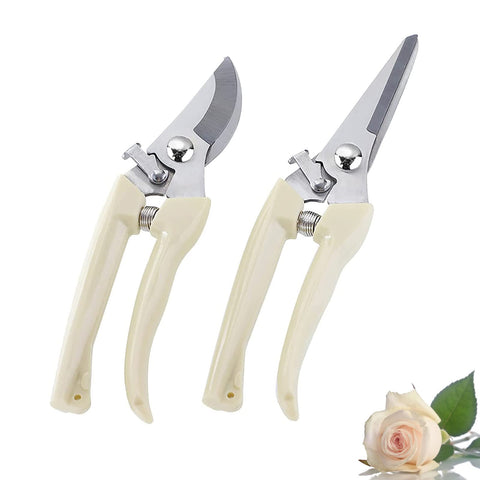 Leize Flower Scissors Set with pointed tip for precise pruning.