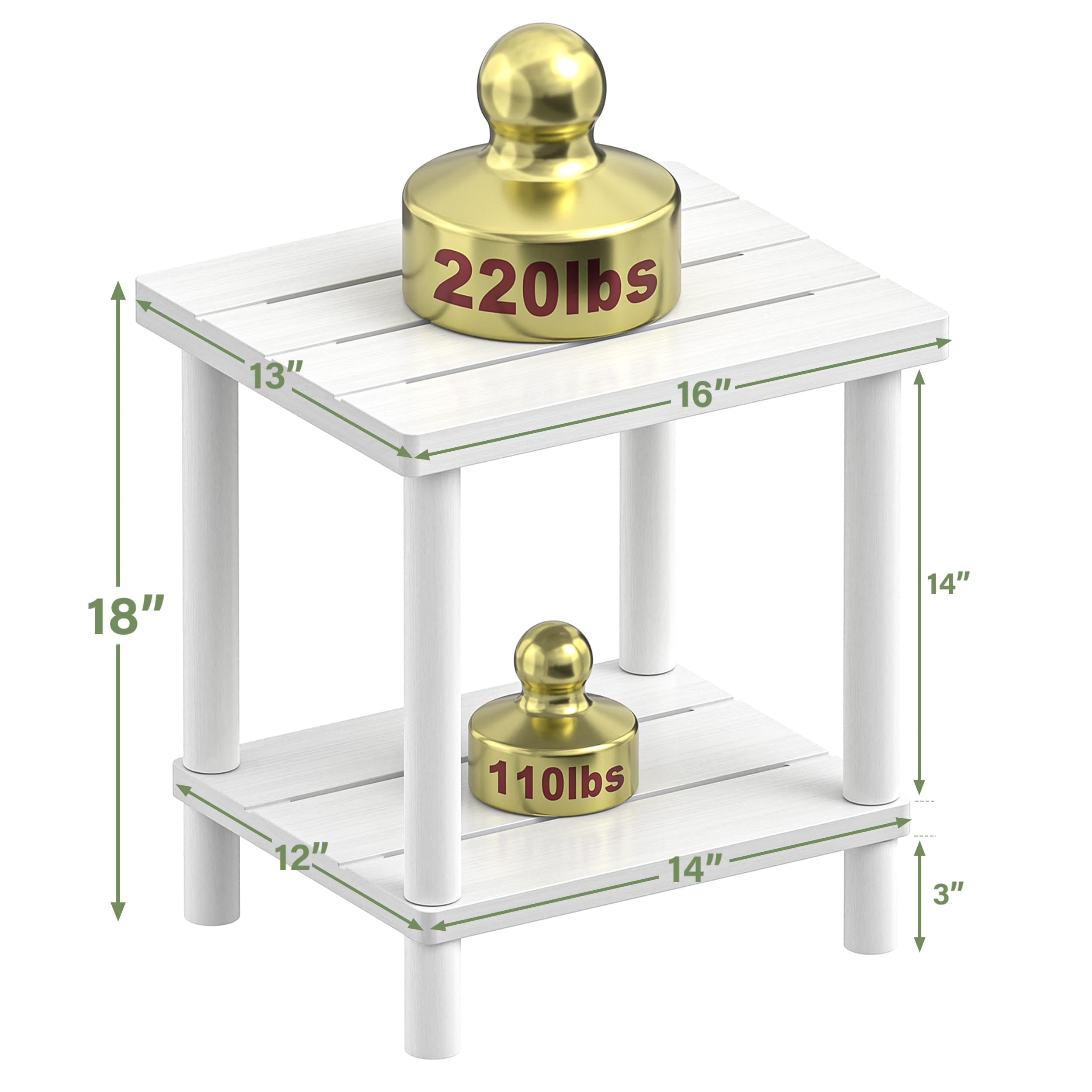 LEJANEOYE bamboo end table ideal for porch and poolside setup.