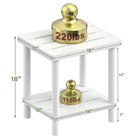 LEJANEOYE bamboo end table ideal for porch and poolside setup.