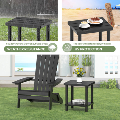 LEJANEOYE bamboo table suitable for indoor and outdoor spaces.