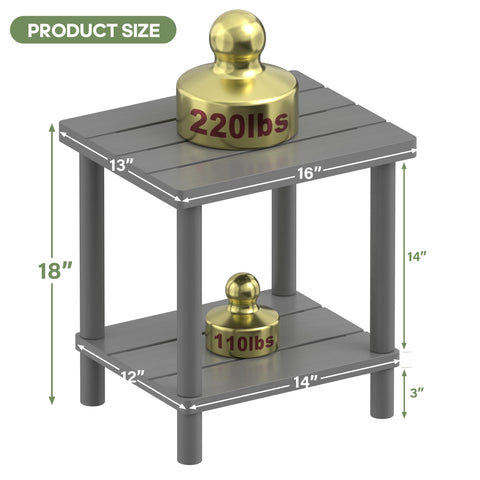 LEJANEOYE two-tier design highlights upper and lower surfaces for outdoor storage