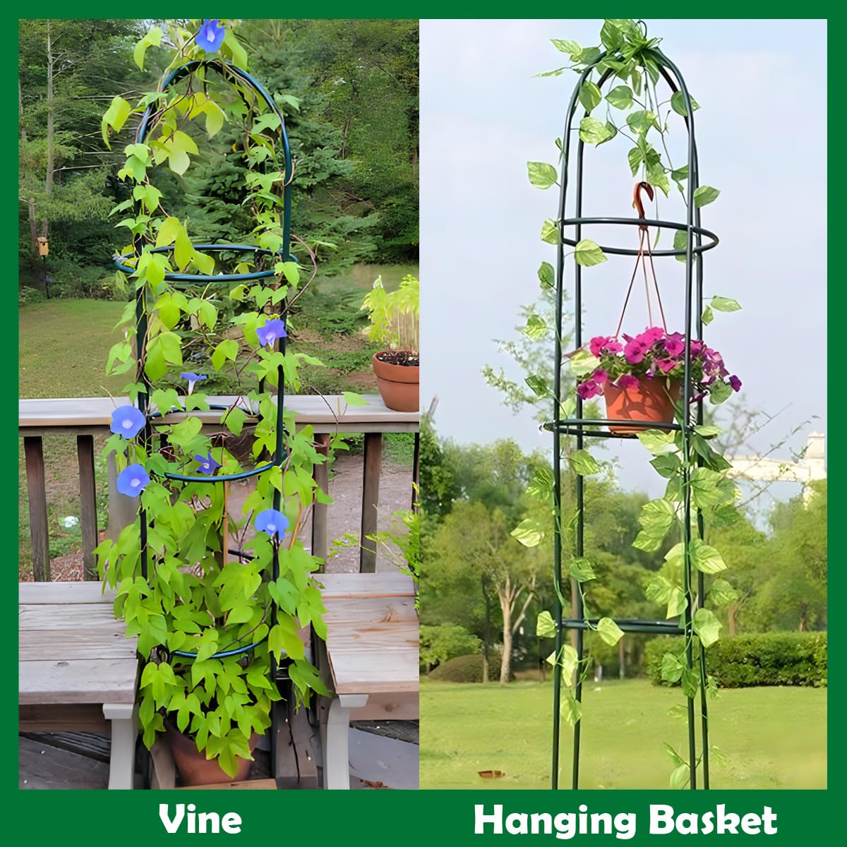 LeJoy Garden 6.3 ft obelisk supports flowering vines