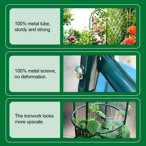 LeJoy Garden metal plant tower with weather-resistant epoxy finish