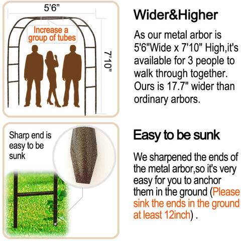 LeJoy Garden arch display showing easy-to-assemble design.