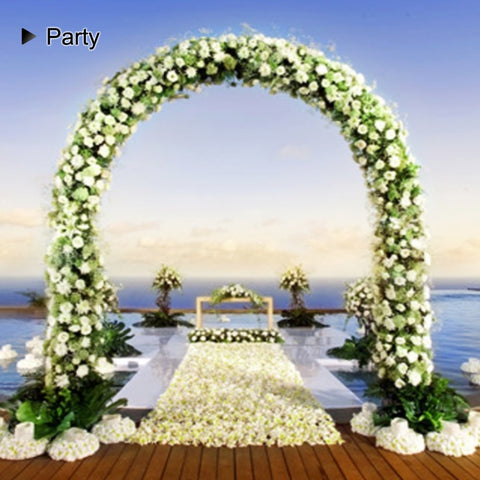 LeJoy Garden arch with vintage bronze finish and textured surface.