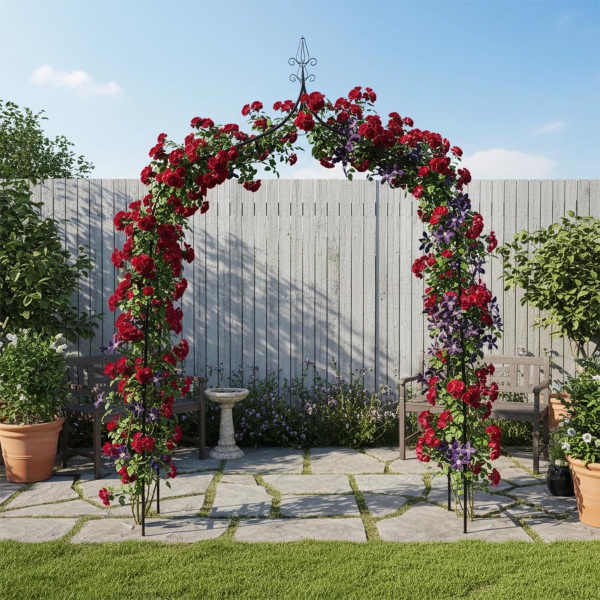 LeJoy Garden gothic double-spire arch showcases elegant design and versatile decor