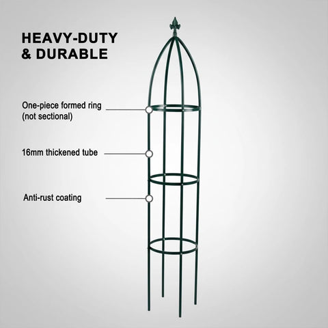 LeJoy Garden ground stakes offer four-point stability in wind.