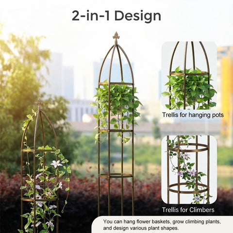 LeJoy Garden heavy-duty climbing plant trellis for tomatoes and flowering vines.