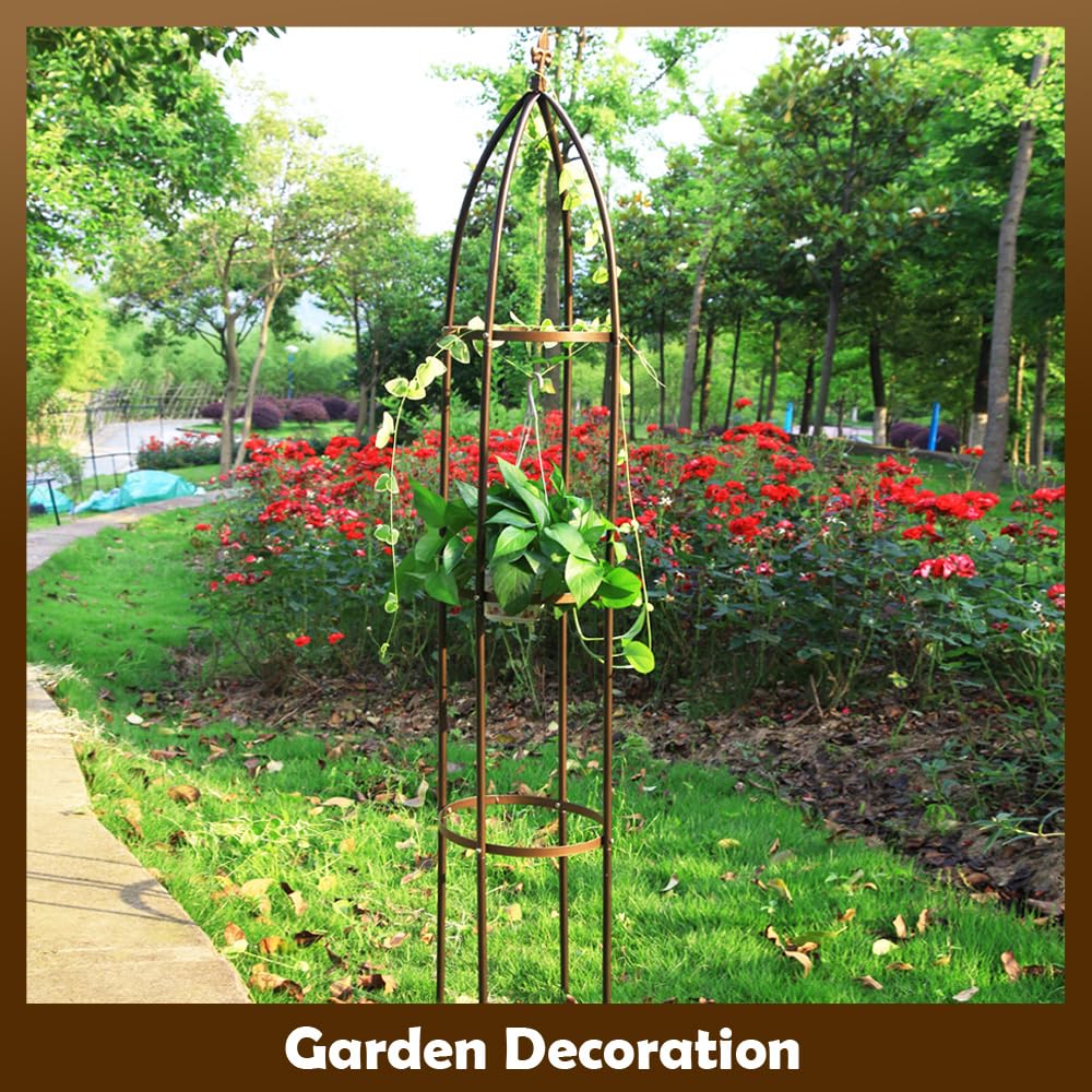 LeJoy Garden metal tube detail shows durable bronze coating.