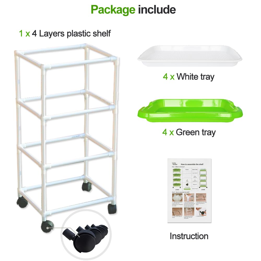LeJoy Garden soil-free sprouting setup keeps greens clean and ready for salads.