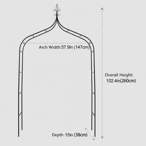 LeJoy Garden tapered-bottom tubes stabilize the arch for secure soil insertion