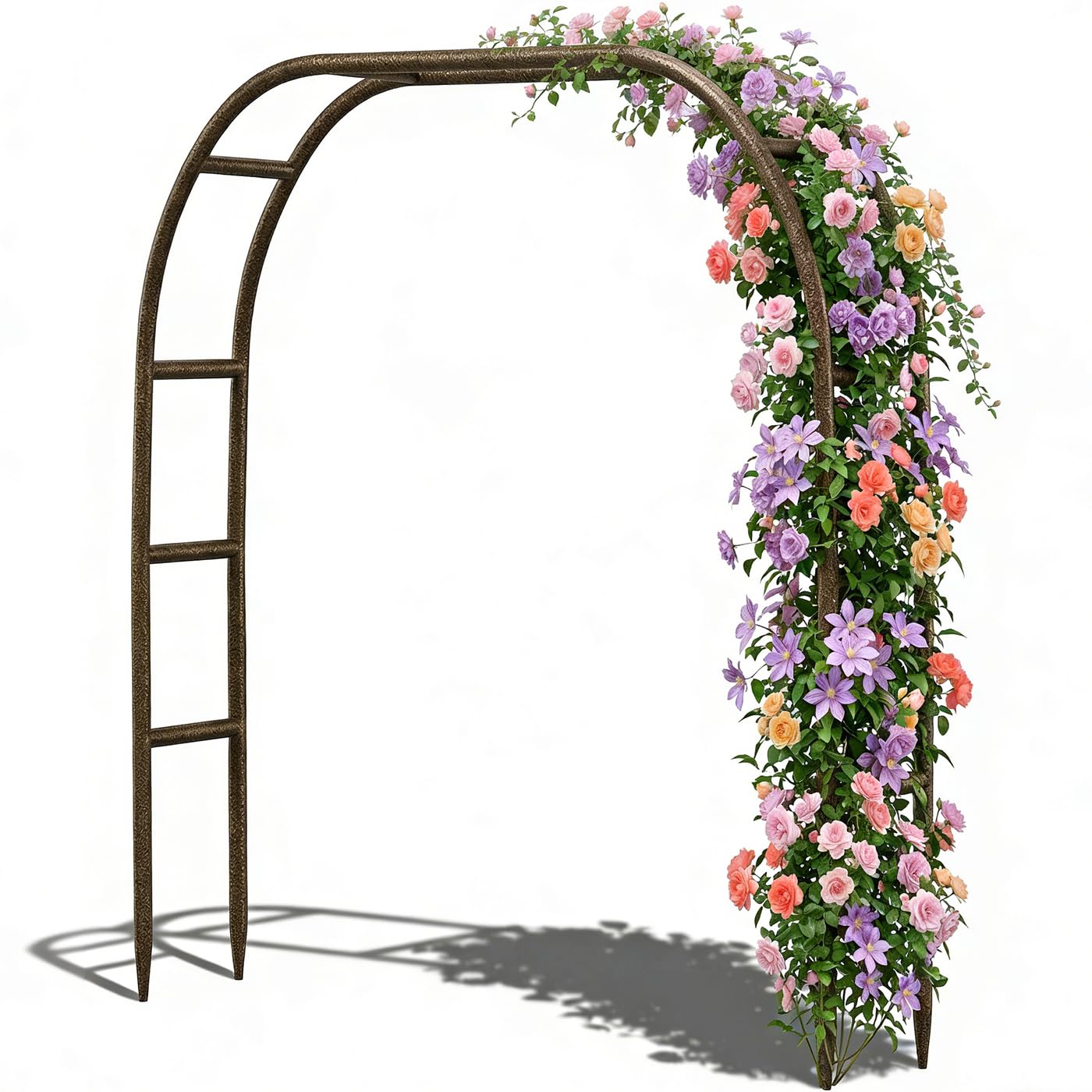 LeJoy Garden thickened arch with 16mm tubes, sturdy frame for climbers.