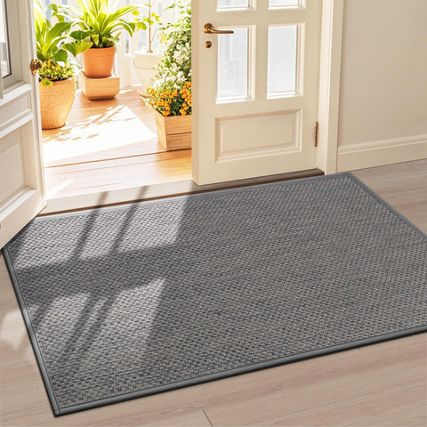 LEKEEPGO door mat 36x59 with absorbent polyester keeps entryways dry