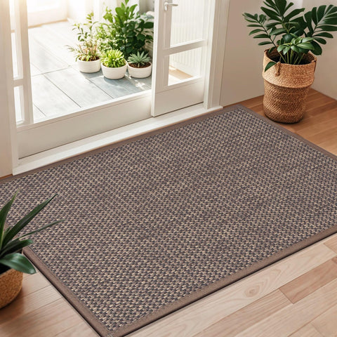 LEKEEPGO door mat durable brown indoor use for everyday entryways.