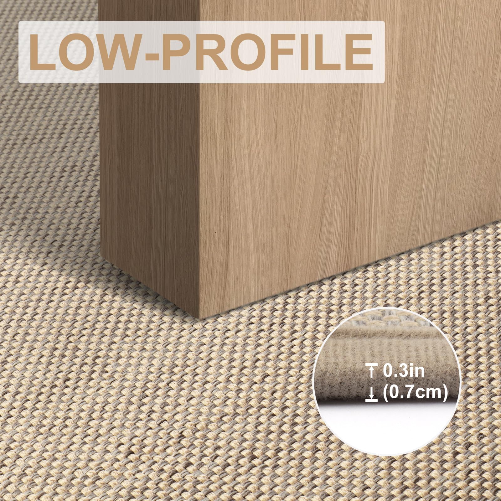 LEKEEPGO door mat khaki color blends with modern entrances