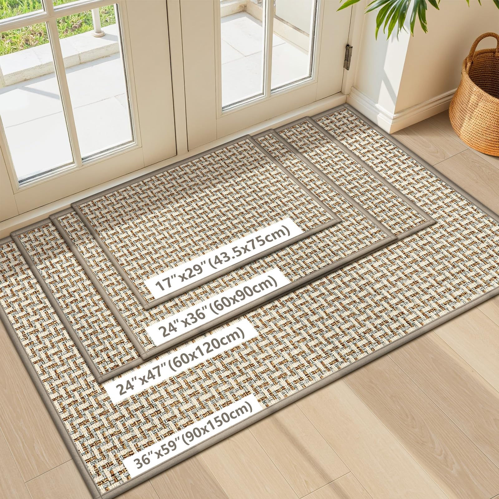 LEKEEPGO grey doormat ships rolled with no crease worries.