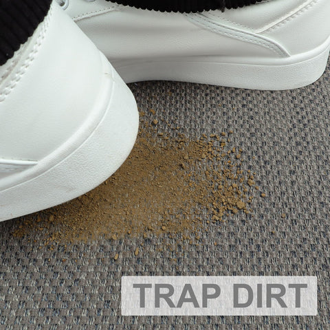 LEKEEPGO door mat ready for washing, highlighting easy cleanability.