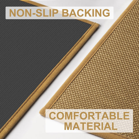 LEKEEPGO entryway door mat low-profile design fits under doors without curling
