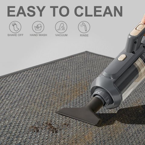 LEKEEPGO indoor entrance mat protects floors and minimizes dirt spread.