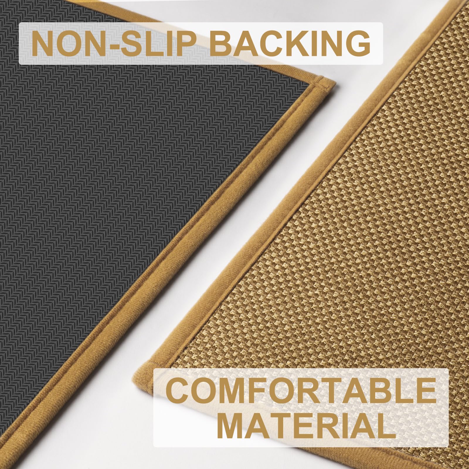 LEKEEPGO low-profile 0.51 inch mat fits under doors without curling.