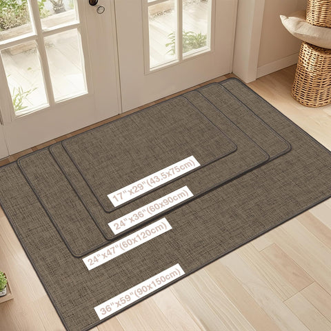 LEKEEPGO low-profile mat shows non-slip backing for safer entryways.