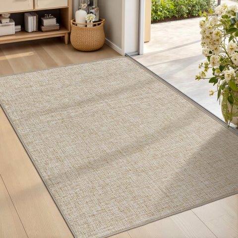LEKEEPGO ultra-thin door mat front view shows low-profile fit under doors