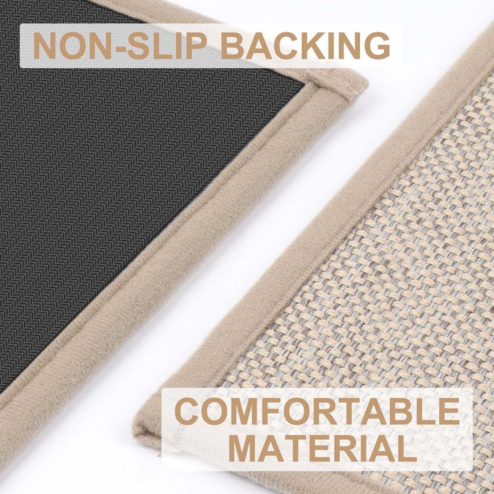 LEKEEPGO door mat non-slip back shows secure placement on busy indoor floors.