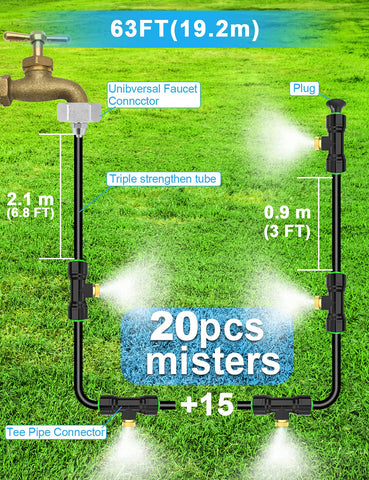 Lekit preassembled patio mister for quick installation.