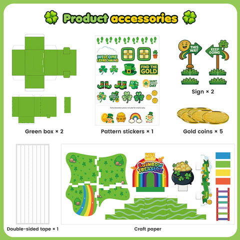 LEKSON st-patricks-day-decor-and-craft setup for festive classrooms and homes.
