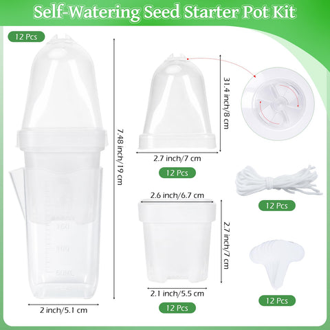 LEMEWEL transparent double-layer pot enables root checks at a glance.