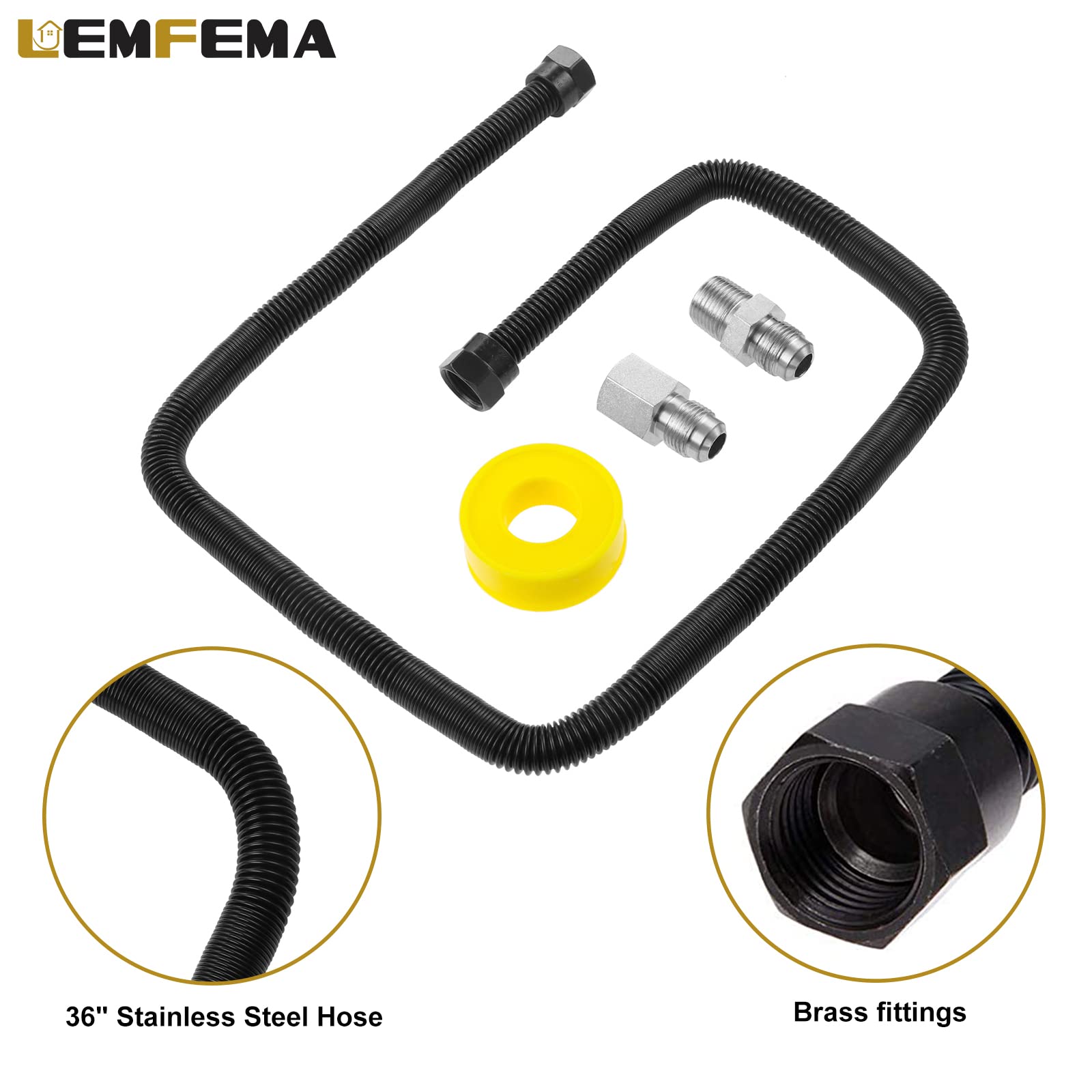 Lemfema 1/2 inch ID x 5/8 inch OD hose for tight spaces and flexible routing
