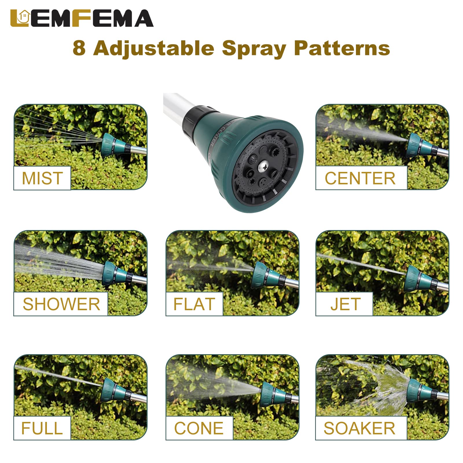 Lemfema aluminum wand with non slip handle for comfortable long use.