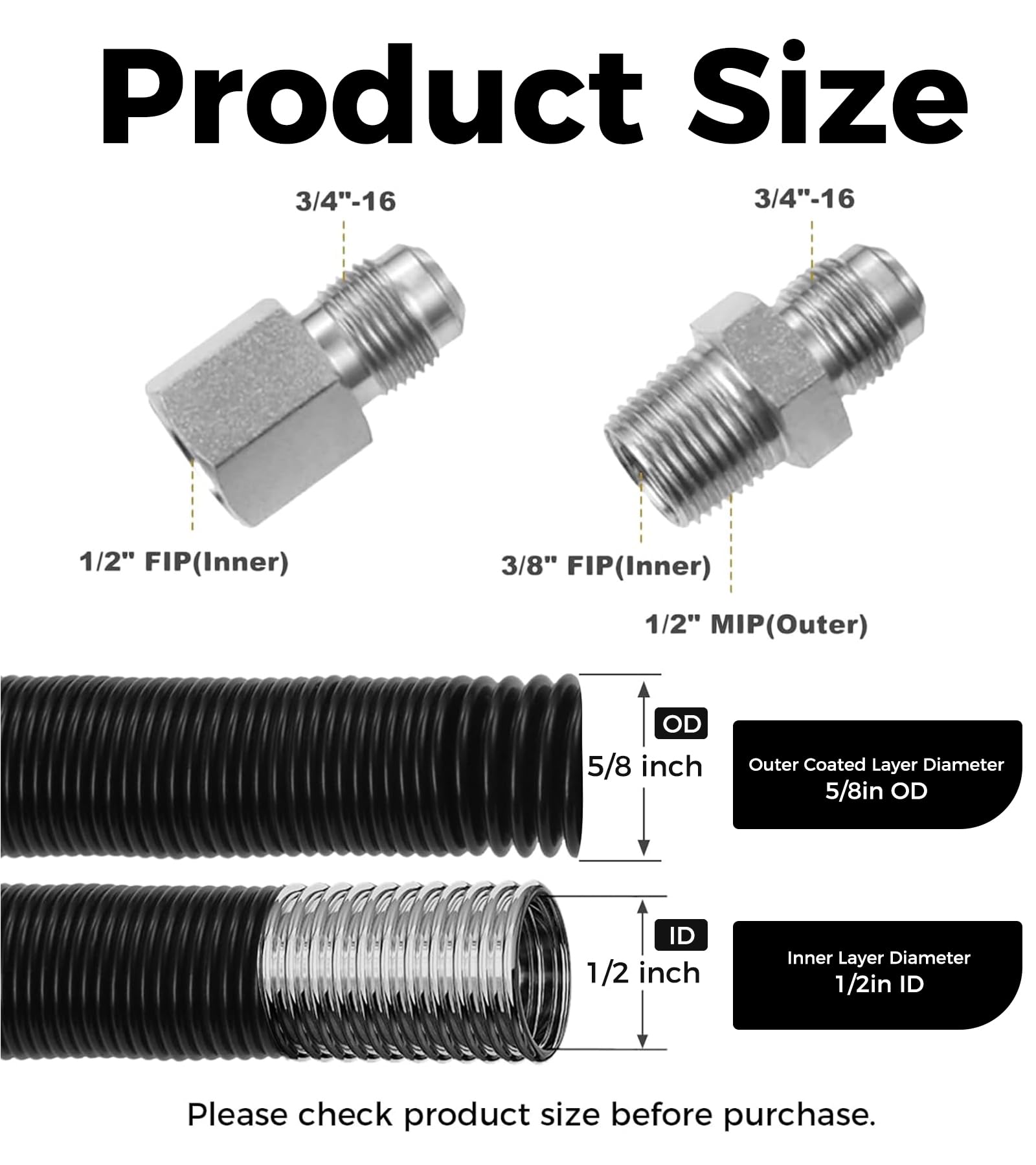 Lemfema black stainless steel hose offers durable, corrosion-resistant performance for outdoor setups